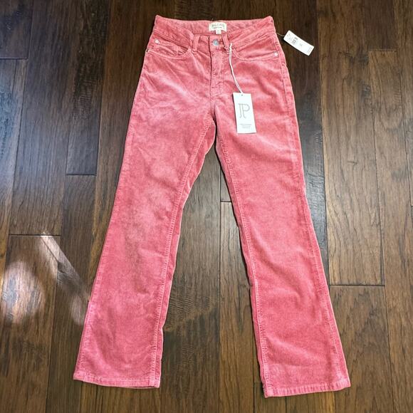 Pilcro NWT Women's The YAYA Mid-Rise Corduroy Crop Flare Jeans Size 25 $148 - Picture 12 of 13